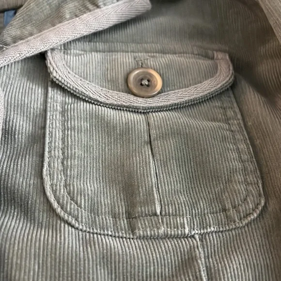 L.L. Bean Pinwheel Cordaroy Button Coat Khaki - Picture 5 of 6
